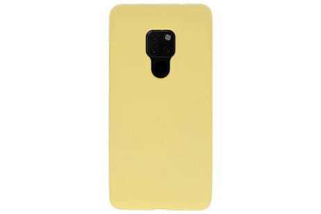 BAOHU Hoesje Geschikt voor de Huawei Mate 20 - Backcover Color Telefoonhoesje - Geel