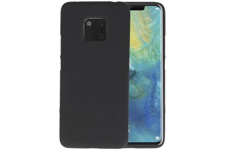 BAOHU Hoesje Geschikt voor de Huawei Mate 20 Pro - Backcover Color Telefoonhoesje - Zwart