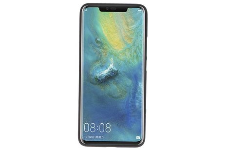 BAOHU Hoesje Geschikt voor de Huawei Mate 20 Pro - Backcover Color Telefoonhoesje - Zwart