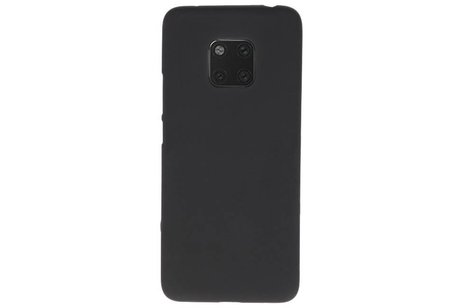 BAOHU Hoesje Geschikt voor de Huawei Mate 20 Pro - Backcover Color Telefoonhoesje - Zwart