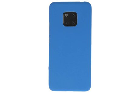 BAOHU Hoesje Geschikt voor de Huawei Mate 20 Pro - Backcover Color Telefoonhoesje - Navy
