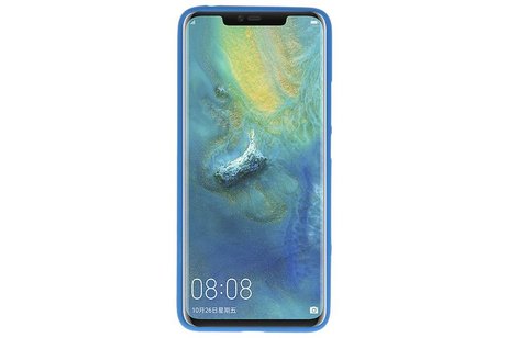 BAOHU Hoesje Geschikt voor de Huawei Mate 20 Pro - Backcover Color Telefoonhoesje - Navy