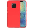 BAOHU Hoesje Geschikt voor de Huawei Mate 20 Pro - Backcover Color Telefoonhoesje - Rood