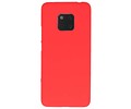 BAOHU Hoesje Geschikt voor de Huawei Mate 20 Pro - Backcover Color Telefoonhoesje - Rood