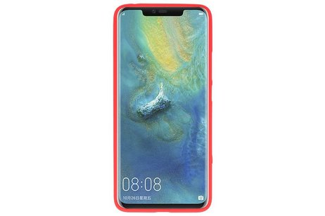 BAOHU Hoesje Geschikt voor de Huawei Mate 20 Pro - Backcover Color Telefoonhoesje - Rood
