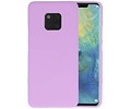 BAOHU Hoesje Geschikt voor de Huawei Mate 20 Pro - Backcover Color Telefoonhoesje - Paars