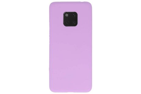 BAOHU Hoesje Geschikt voor de Huawei Mate 20 Pro - Backcover Color Telefoonhoesje - Paars