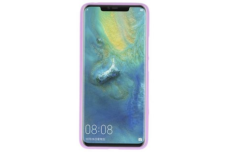 BAOHU Hoesje Geschikt voor de Huawei Mate 20 Pro - Backcover Color Telefoonhoesje - Paars