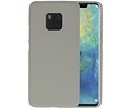 BAOHU Hoesje Geschikt voor de Huawei Mate 20 Pro - Backcover Color Telefoonhoesje - Grijs