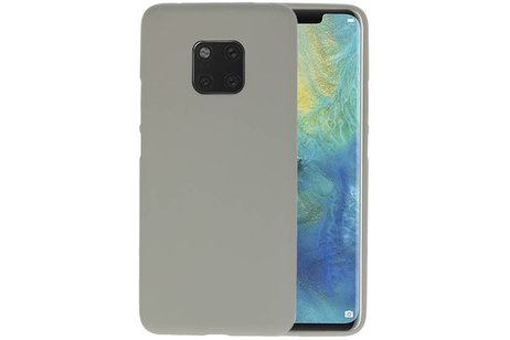 BAOHU Hoesje Geschikt voor de Huawei Mate 20 Pro - Backcover Color Telefoonhoesje - Grijs