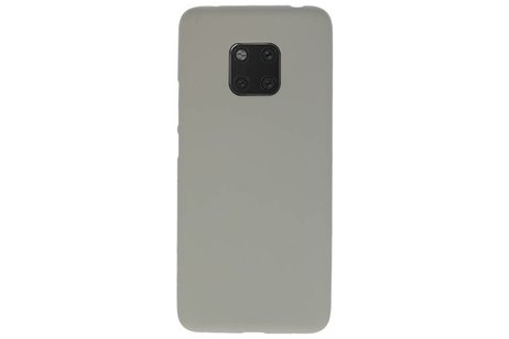 BAOHU Hoesje Geschikt voor de Huawei Mate 20 Pro - Backcover Color Telefoonhoesje - Grijs