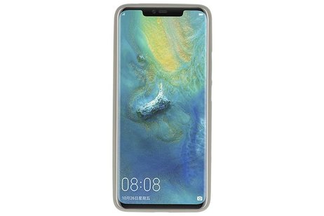 BAOHU Hoesje Geschikt voor de Huawei Mate 20 Pro - Backcover Color Telefoonhoesje - Grijs
