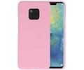 BAOHU Hoesje Geschikt voor de Huawei Mate 20 Pro - Backcover Color Telefoonhoesje - Roze
