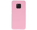BAOHU Hoesje Geschikt voor de Huawei Mate 20 Pro - Backcover Color Telefoonhoesje - Roze