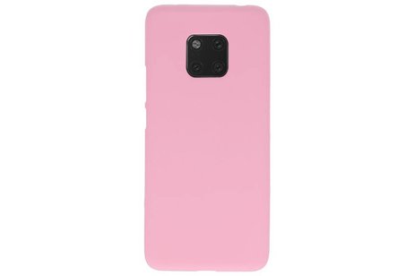 BAOHU Hoesje Geschikt voor de Huawei Mate 20 Pro - Backcover Color Telefoonhoesje - Roze