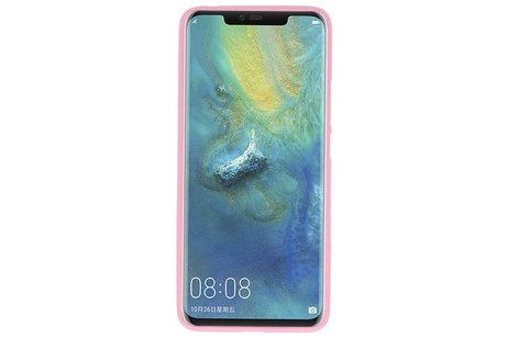 BAOHU Hoesje Geschikt voor de Huawei Mate 20 Pro - Backcover Color Telefoonhoesje - Roze