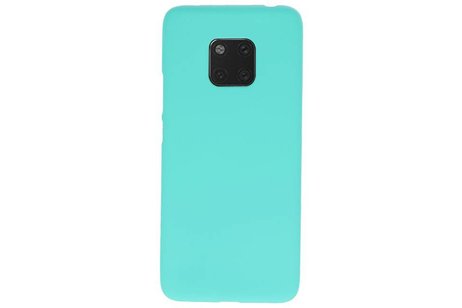 BAOHU Hoesje Geschikt voor de Huawei Mate 20 Pro - Backcover Color Telefoonhoesje - Turquoise