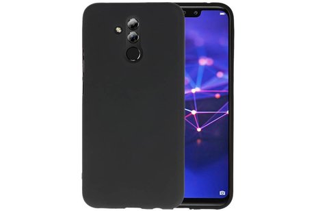 BAOHU Hoesje Geschikt voor de Huawei Mate 20 Lite - Backcover Color Telefoonhoesje - Zwart