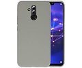 BAOHU Hoesje Geschikt voor de Huawei Mate 20 Lite - Backcover Color Telefoonhoesje - Grijs