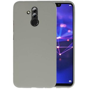 BAOHU Hoesje Geschikt voor de Huawei Mate 20 Lite - Backcover Color Telefoonhoesje - Grijs