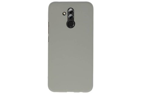 BAOHU Hoesje Geschikt voor de Huawei Mate 20 Lite - Backcover Color Telefoonhoesje - Grijs