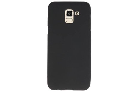 BAOHU Hoesje Geschikt voor de Samsung Galaxy J6 - Backcover Color Telefoonhoesje - Zwart