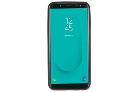 BAOHU Hoesje Geschikt voor de Samsung Galaxy J6 - Backcover Color Telefoonhoesje - Zwart
