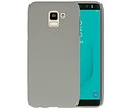BAOHU Hoesje Geschikt voor de Samsung Galaxy J6 - Backcover Color Telefoonhoesje - Grijs