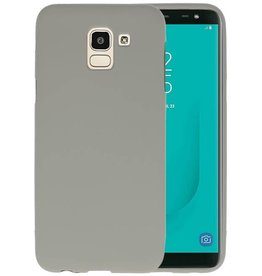 BAOHU BackCover Hoesje Color Telefoonhoesje Samsung Galaxy J6 - Grijs