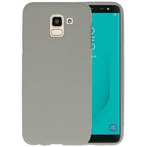 BackCover Hoesje Color Telefoonhoesje voor Samsung Galaxy J6 - Grijs