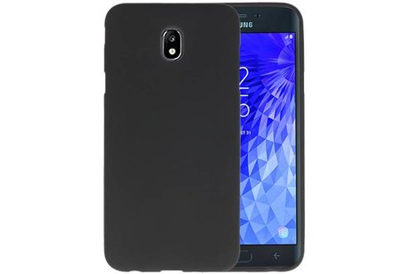 BAOHU Hoesje Geschikt voor de Samsung Galaxy J7 2018 - Backcover Color Telefoonhoesje - Zwart