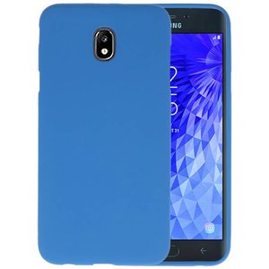 BAOHU Hoesje Geschikt voor de Samsung Galaxy J7 2018 - Backcover Color Telefoonhoesje - Navy