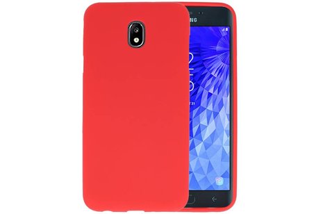 BackCover Hoesje Color Telefoonhoesje voor Samsung Galaxy J7 2018 - Rood