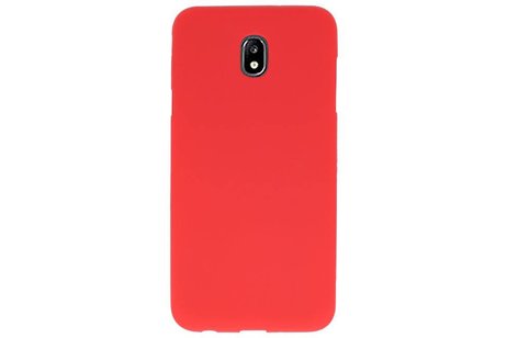 BAOHU Hoesje Geschikt voor de Samsung Galaxy J7 2018 - Backcover Color Telefoonhoesje - Rood