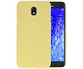 BAOHU Hoesje Geschikt voor de Samsung Galaxy J7 2018 - Backcover Color Telefoonhoesje - Geel
