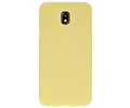 BAOHU Hoesje Geschikt voor de Samsung Galaxy J7 2018 - Backcover Color Telefoonhoesje - Geel