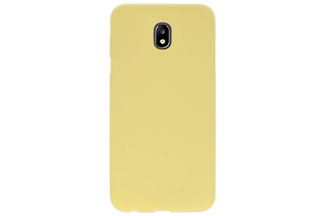 BackCover Hoesje Color Telefoonhoesje voor Samsung Galaxy J7 2018 - Geel