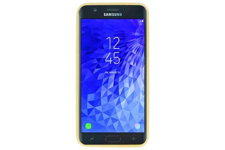 BAOHU Hoesje Geschikt voor de Samsung Galaxy J7 2018 - Backcover Color Telefoonhoesje - Geel