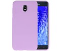 BAOHU Hoesje Geschikt voor de Samsung Galaxy J7 2018 - Backcover Color Telefoonhoesje - Paars