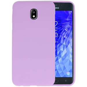 BAOHU Hoesje Geschikt voor de Samsung Galaxy J7 2018 - Backcover Color Telefoonhoesje - Paars