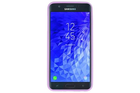 BAOHU Hoesje Geschikt voor de Samsung Galaxy J7 2018 - Backcover Color Telefoonhoesje - Paars