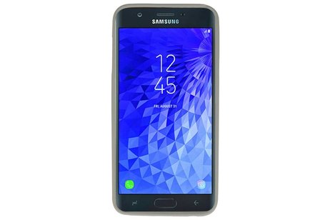 BAOHU Hoesje Geschikt voor de Samsung Galaxy J7 2018 - Backcover Color Telefoonhoesje - Grijs