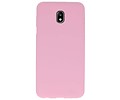 BAOHU Hoesje Geschikt voor de Samsung Galaxy J7 2018 - Backcover Color Telefoonhoesje - Roze