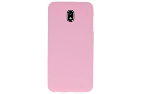 BAOHU Hoesje Geschikt voor de Samsung Galaxy J7 2018 - Backcover Color Telefoonhoesje - Roze
