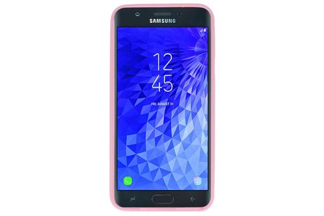 BAOHU Hoesje Geschikt voor de Samsung Galaxy J7 2018 - Backcover Color Telefoonhoesje - Roze