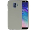 BAOHU Hoesje Geschikt voor de Samsung Galaxy A6 2018 - Backcover Color Telefoonhoesje - Grijs