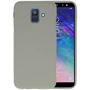 BackCover Hoesje Color Telefoonhoesje voor Samsung Galaxy A6 2018 - Grijs