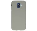 BAOHU Hoesje Geschikt voor de Samsung Galaxy A6 2018 - Backcover Color Telefoonhoesje - Grijs