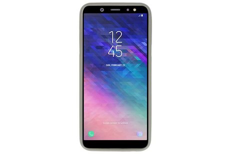 BAOHU Hoesje Geschikt voor de Samsung Galaxy A6 2018 - Backcover Color Telefoonhoesje - Grijs