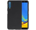 BAOHU Hoesje Geschikt voor de Samsung Galaxy A7 2018 - Backcover Color Telefoonhoesje - Zwart
